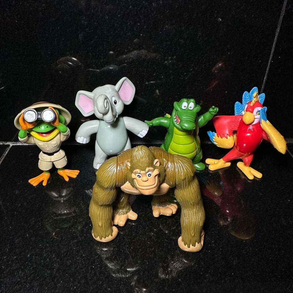 Vintage Rainforest Cafe Figures Lot Of 5